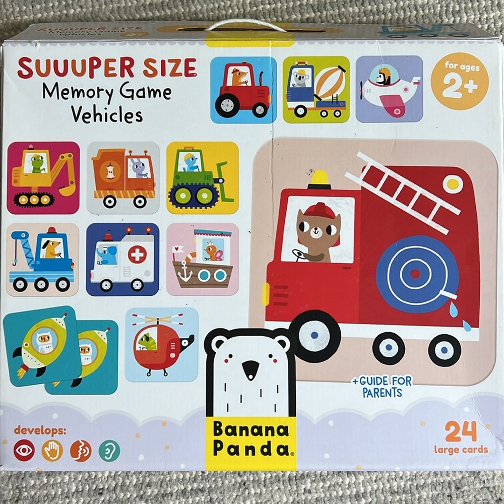 Banana Panda Suuuper Size Memory Game - Vehicles